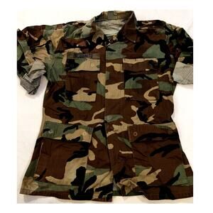 Mens Camouflage Military Style Field Jacket "INCOGNITO" Patch Cargo Pockets